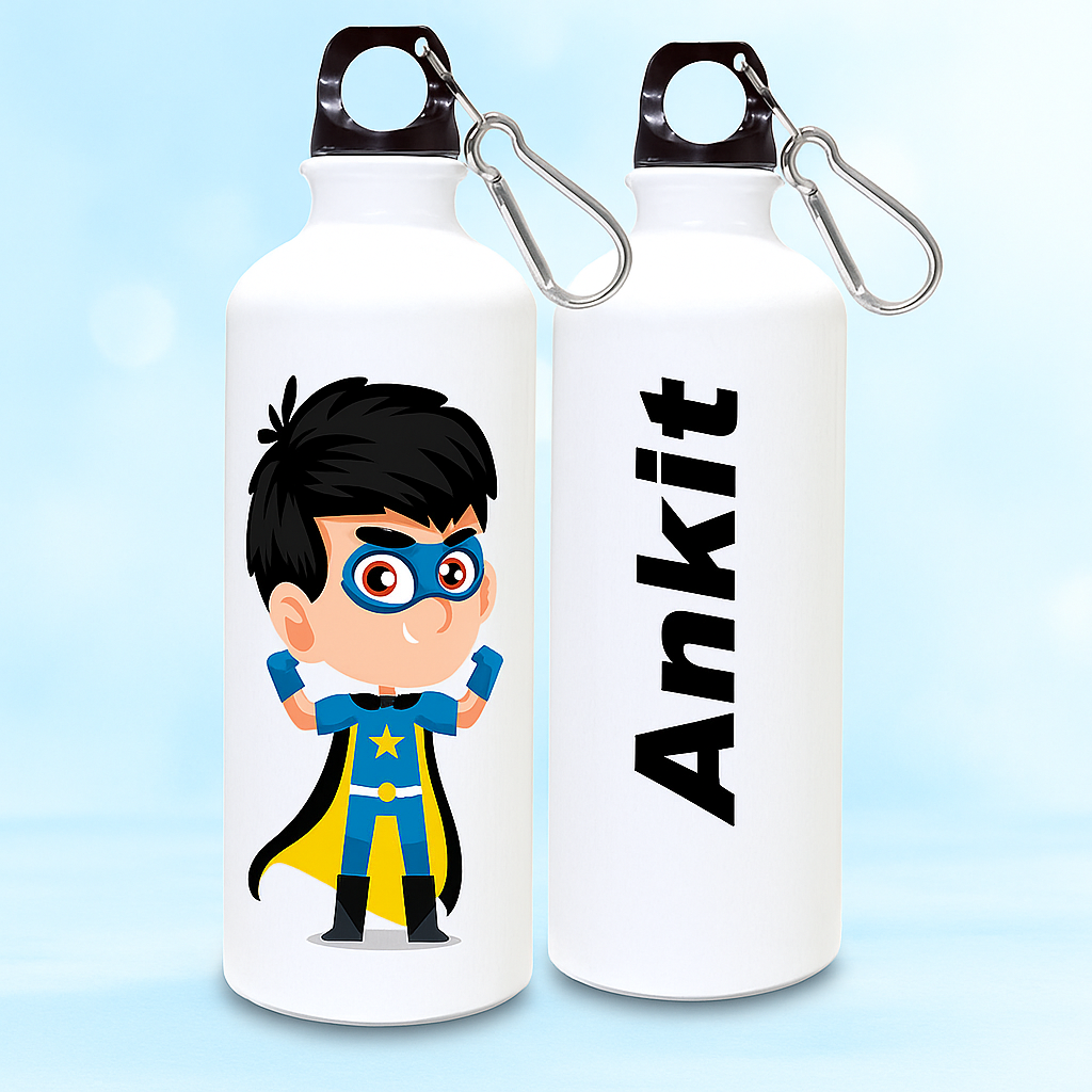 Personalized Sipper Bottle – Custom Name, Photo or Anime Print