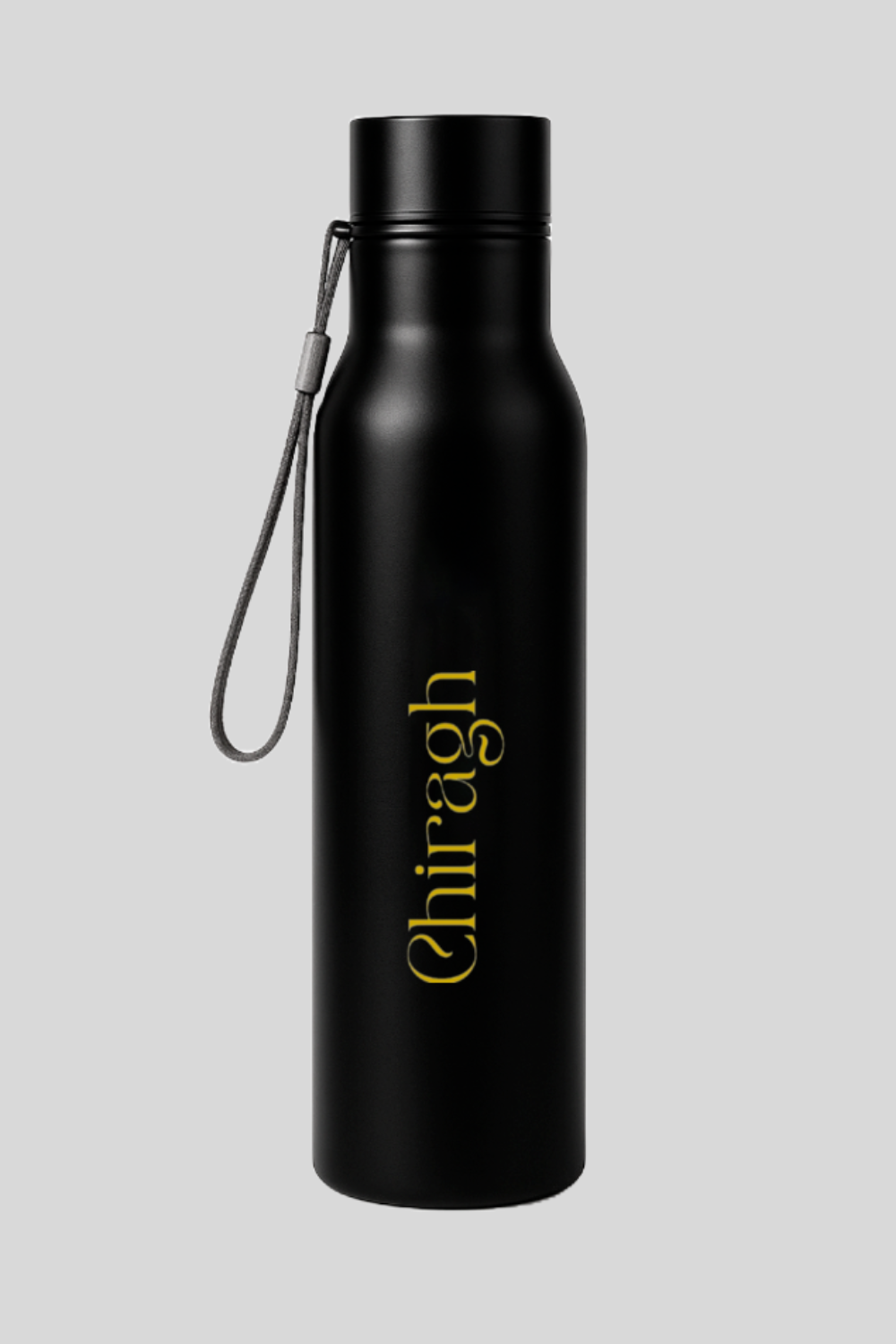 Custom Black Steel Bottle – Personalized Name Water Bottle